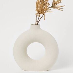 H&M Cream Circular Vase